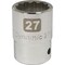 Dynamic 3/4" Drive, 27mm Metric Socket, 12 Points D022127 - alternate 1